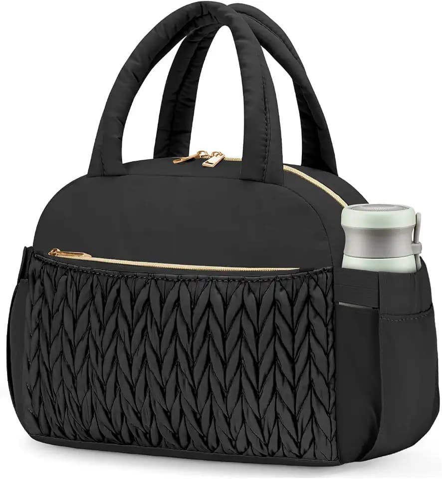 Coobiiya Lunch Box Lunch Bag for Women Men,Reusable Cute Lunch Pail bag,Leakproof,Insulated LunchBox Tote Compact 10L, Cooler Lunch Container for Work Travel Office