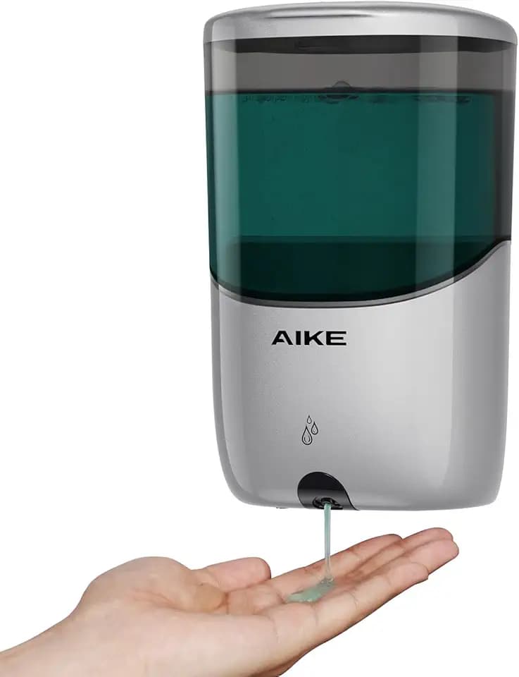 AIKE Liquid Automatic Soap Dispenser,Power by 4*AA Batteries for Bathroom