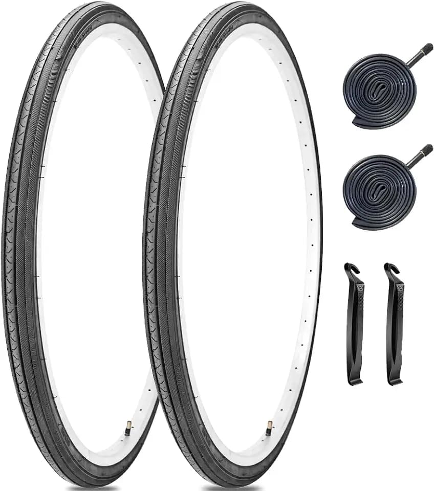 27 X 1 1/4 Bike Tire 27 Inch Road Bike Tires 32-630 Folding Bead Replacement Bicycle Tire Set
