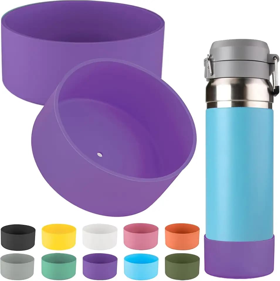 2 Pcs Silicone Boot Sleeve Compatible Stanley Quick Flip GO Water Bottle,for Stanley Quick Flip GO Water 36oz Bottle Boot.Avoid Scratches and Noise