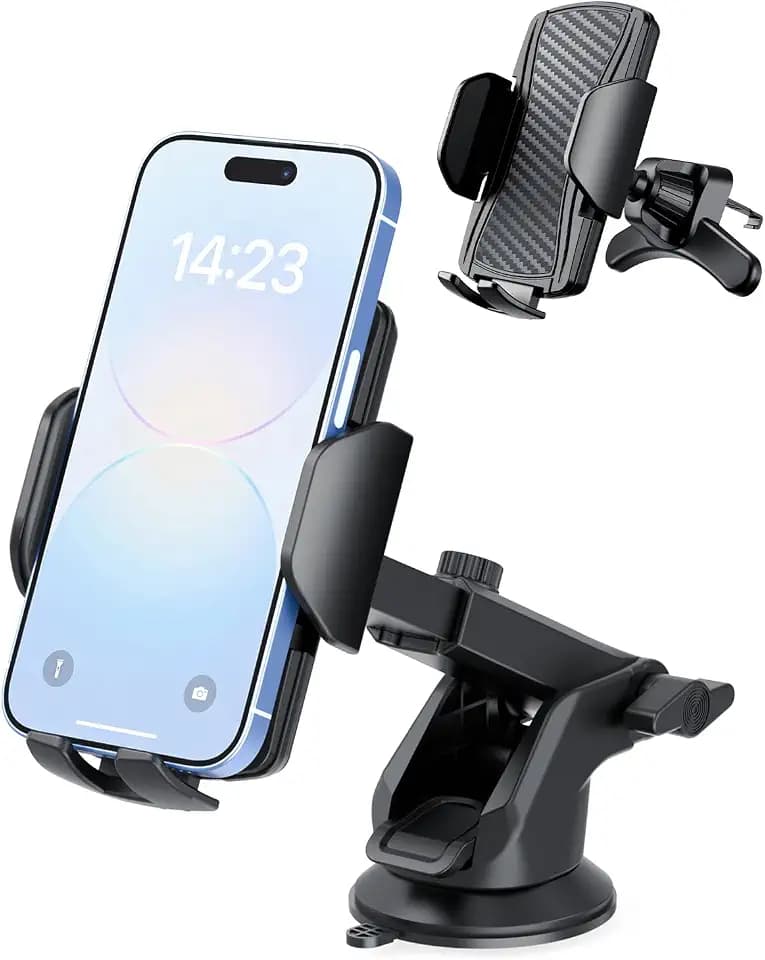 Hoppac 2-in-1 Handyhalterung, Saugnapf und Lüftungsgitter, 360° drehbar