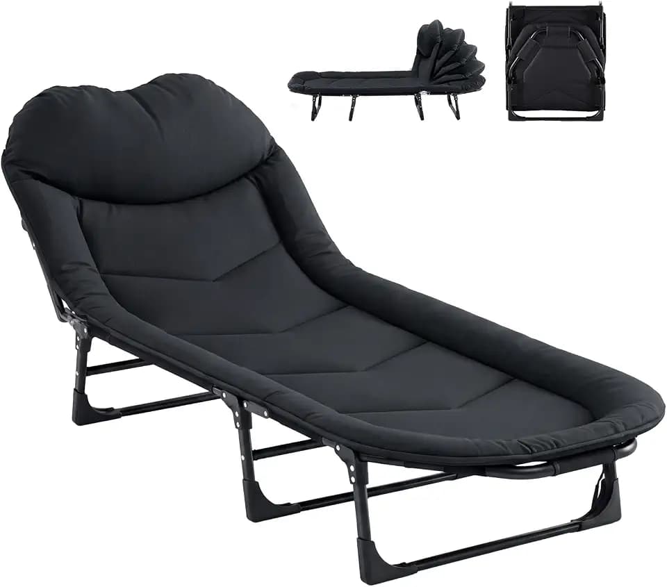 NEWBULIG Camping Cots for Adults, Camping Cot with Mattress