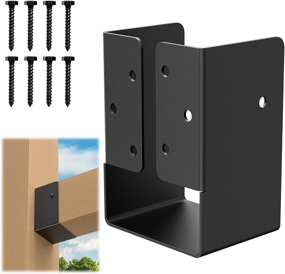 Concealed Joist Hanger 1 Pack,4"x6" Outdoor Concealed-Flange Joist Bracket