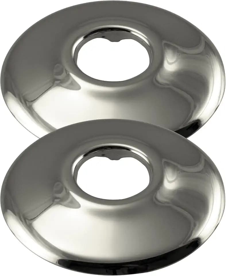 Westbrass R129-2-05 1/2" IPS Sure Grip Low Pattern Flange, Polished Nickel (2-Pack)