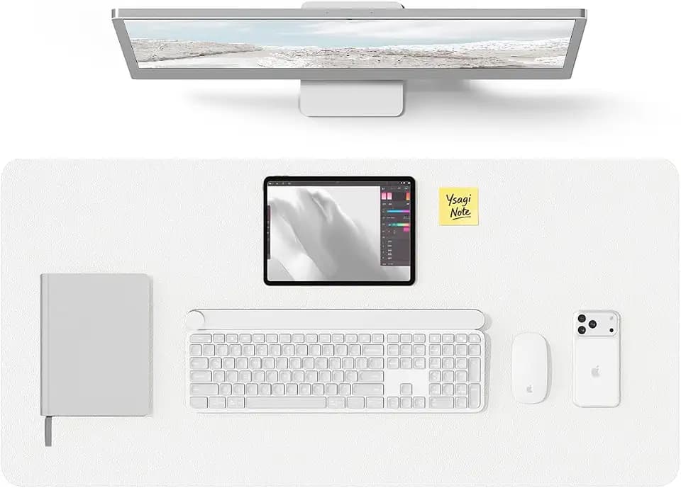 YSAGi Desk Protector&Blotter, Non-Slip Waterproof Leather Mouse Pad
