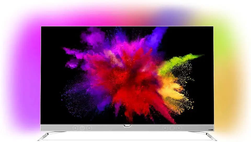 PHILIPS 55POS901F 139 cm (55 Zoll) Fernseher (Ambilight, OLED 4K Ultra HD, Triple Tuner, Android TV)