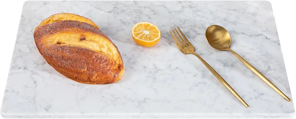 Carrara White Marble Cutting Board, 12×20 Inch Marble Pastry Board