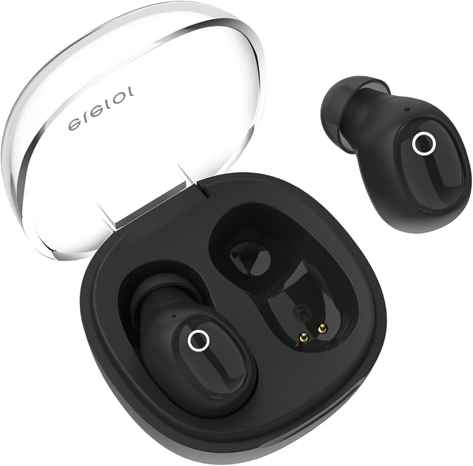Kabellose Ohrhörer für kleine Gehörgänge, Mini-Größe, niedliche Bluetooth-Ohrhörer für Frauen und Mädchen, mit 2 Rauschunterdrückungs-Mikrofonen für klare Anrufe, kleine kabellose Kopfhörer mit
