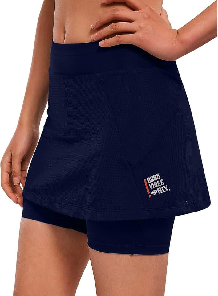 Santic Women's Cycling Skirts Padded Bike Shorts with Pockets