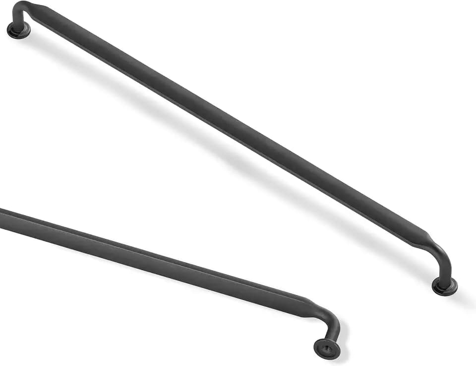 Lardmon 3 Pack Dark Gunmetal Gray Modern Cabinet Pulls 12.6 Inch(320mm) Hole Center Kitchen Cabinet Handles Solid Drawer Pulls Heavy Duty Kitchen Hardware Vanity Pulls Dresser Handles