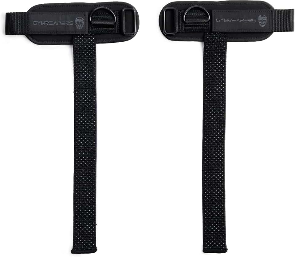 Gymreapers GripLink Lifting Straps – Heavy Duty D-Ring Weight Lifting Wrist Straps with Anti-Slip Silicone Grip Beads, Adjustable Support for Deadlifts, Powerlifting, Cable Machines & Gym Training
