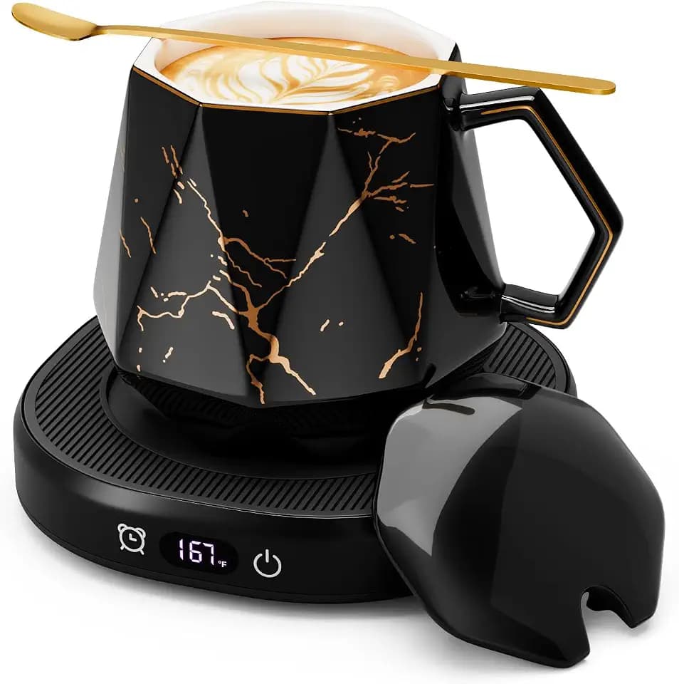 Coffee Mug Warmer Set Electric Heated Beverage Tea Cup Warmer for Desk