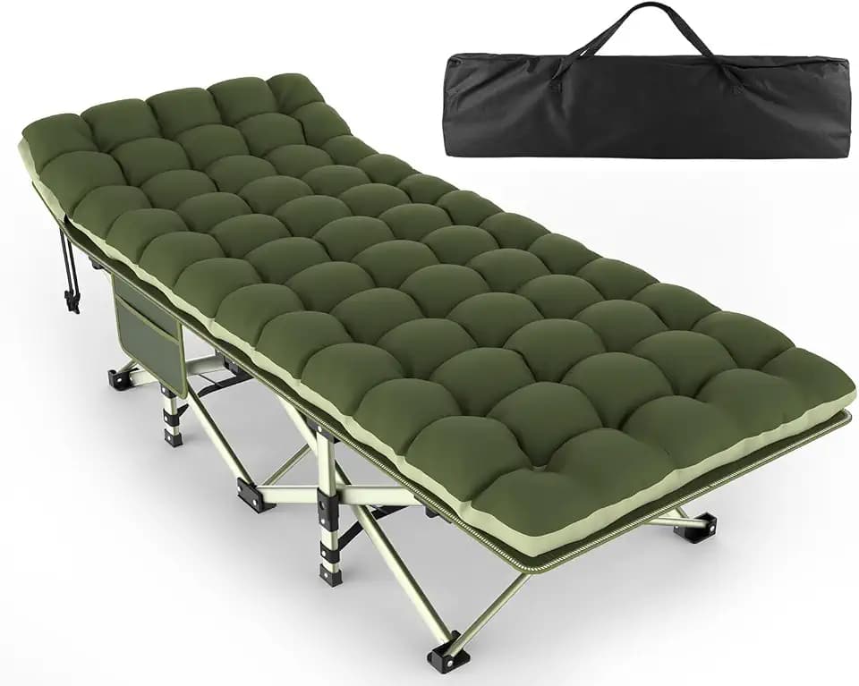 ZENPETIO Folding Camping Cot for Adults, 28" Heavy-Duty Portable Cots Bed