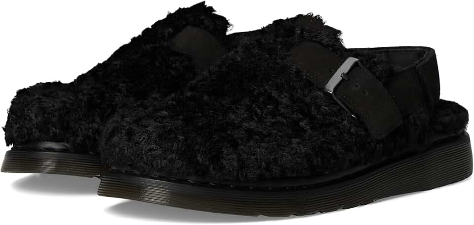Dr. Martens Unisex Jorge II Faux Fur Lined Deluxe Borg Slingback Mules