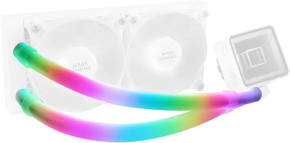 Mars Gaming MCA-WT, ARGB Futteral für Flüssigkeitskühlrohre, 30 Anpassbare Ultrahelle ARGB-LEDs, Eco-Soft-Silikon, Volle Kompatibilität, 330 mm