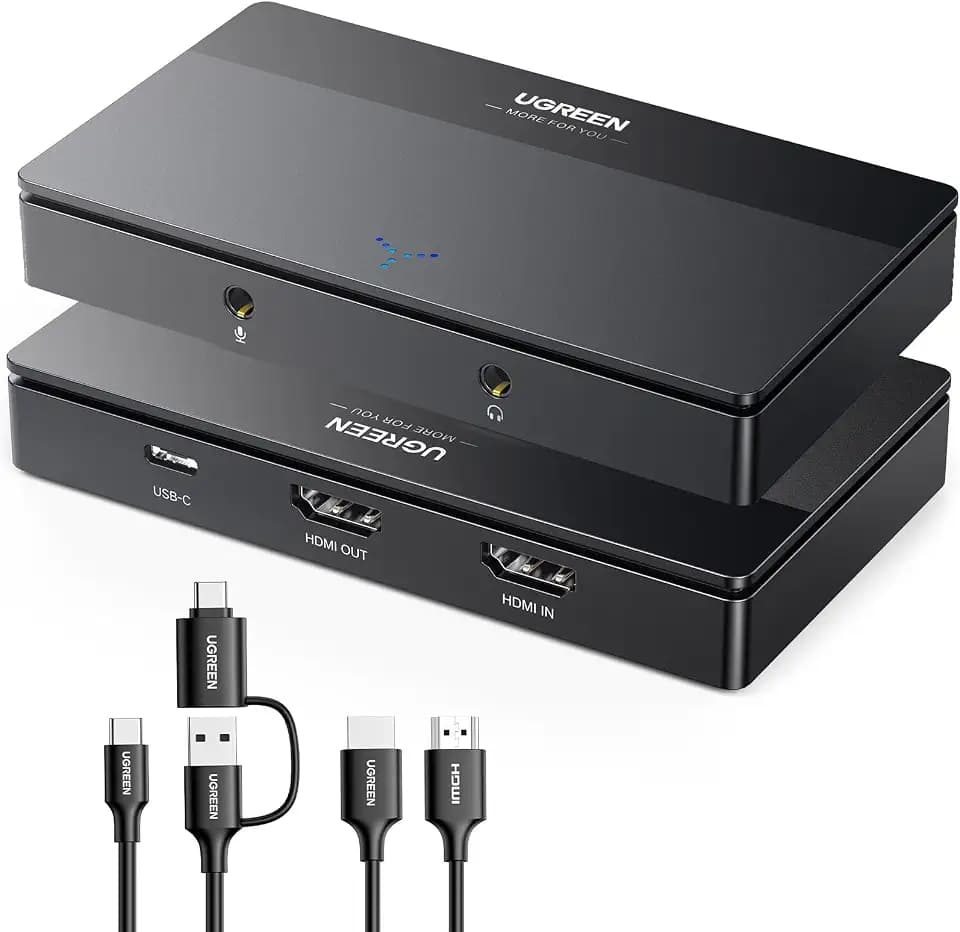 UGREEN Video Capture Card, 4K Loop-Out und 1080P Capture mit Audio und Mic