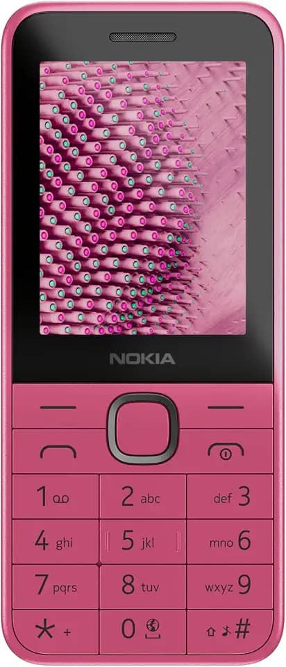 Nokia 225 4G Feature-Phone bietet Dual-SIM, EIN 2,4"-Display, eine VGA-Kamera, Cloud-Apps, einen 1450mAh Akku, USB Type-C Ladeanschluss, einen 32GB Micro-SD-Slot und Bluetooth 5.0 - Pink
