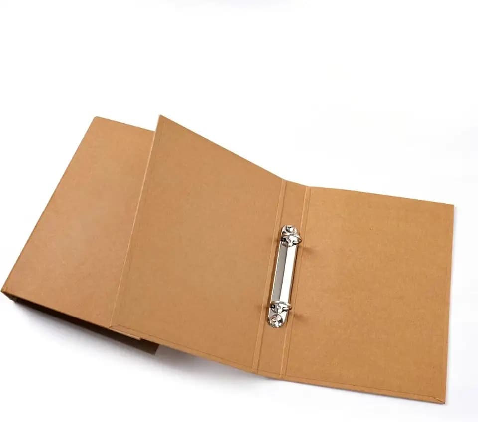 A5 Binder 2 Ring, A5 Binder, 2pcs Kraft Paper 2 Round Ring Binder Cover Protector for Journal Note Book Carrying Around Notes (A5-2Ring)