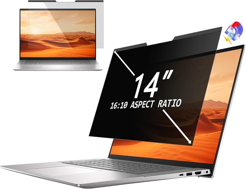 PYS Magnetisch Blickschutzfolie Laptop 14 Zoll 16:10 Seitenverhältnis