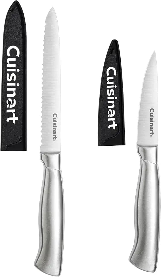 Cuisinart 2-Piece Utility Pairing Stainless Steel Knife Set, includes 5.5" Serrated Utility and 3.5" Pairing Knife