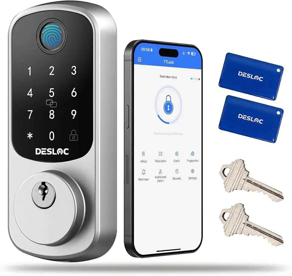 DESLOC B200 Fingerprint Smart Door Lock, Keyless Entry Deadbolt
