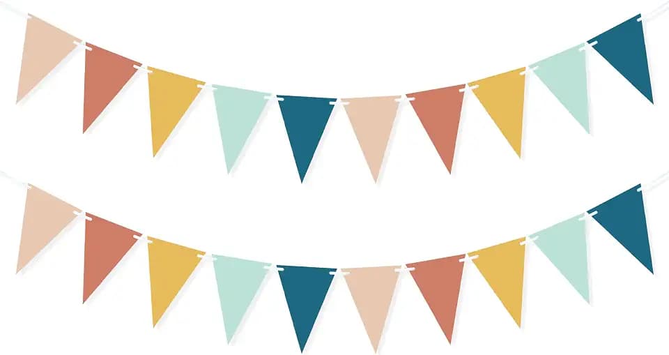 VILIFEVER 2 Pieces Boho Rainbow Pennant Banner for Classroom Decorations