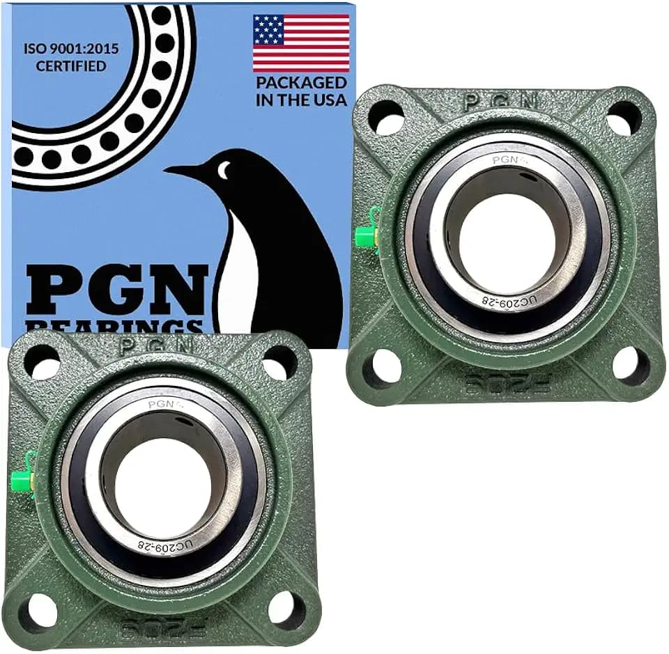 PGN UCF209-28 (2 Pack) Square Flange Bearing 1-3/4" Bore