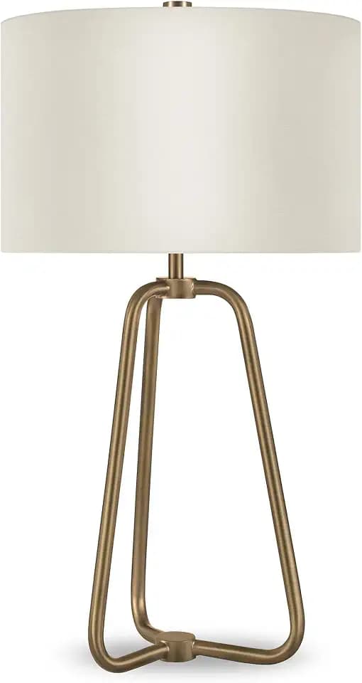 Henn&Hart 25" Modern 1-Light Table Lamp, Gold