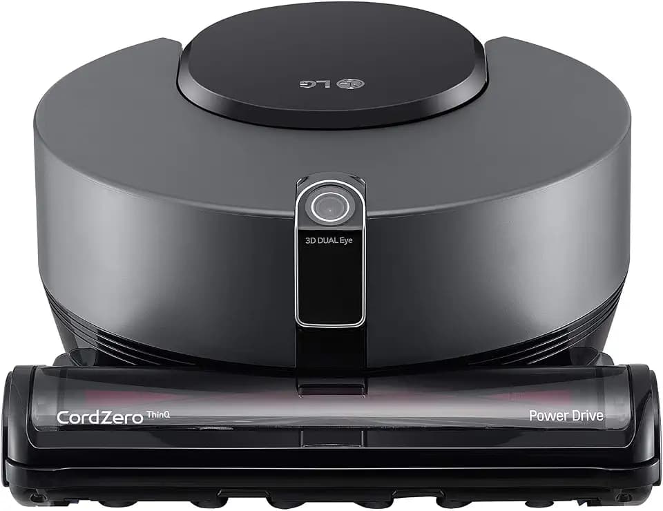 LG Cordzero Robot Vacuum Cleaner, Carpet, Hard Floors, Powerful Suction, HEPA Filter, Mapping Technology, Ultra Quiet, Smart Cleaning Modes, Remote Control Access, R975GM