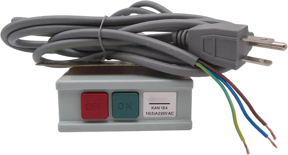 CKPSMS Brand - 1SET 110V Switch On/Off Box & Cord #KP-19272 for Industrial Sewing Machine Clutch Motors