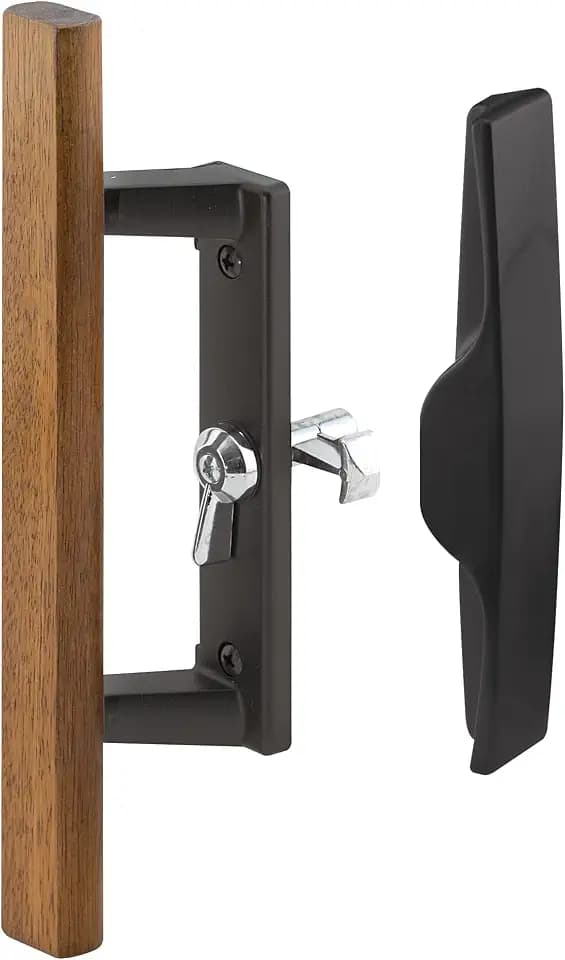 Prime-Line C 1259 Sliding Glass Door Handle Set, Black, Single Pack