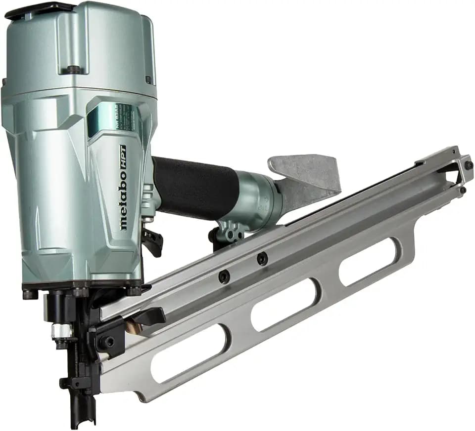 Metabo HPT Pneumatic Framing Nailer, Depth Adjustment, NR83A5(Y)