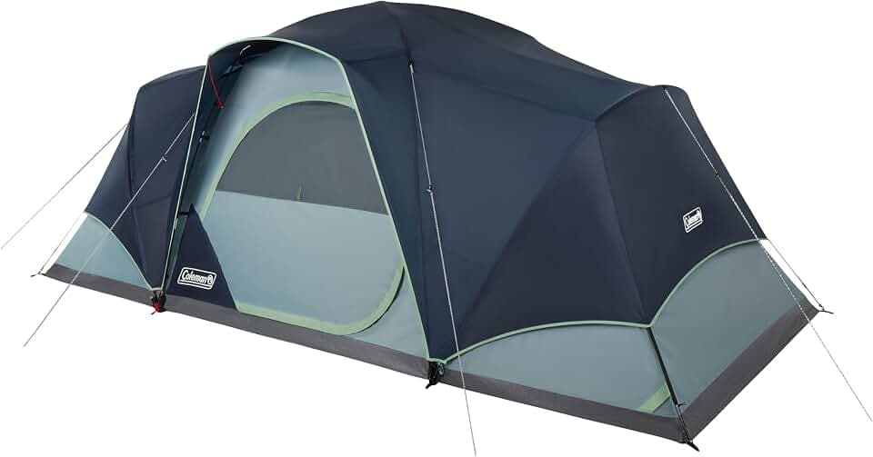 Coleman Skydome XL Large Family Tent with 5 Minute Setup, Weatherproof Tent with Rainfly & Carry Bag, Fits Multiple Queen Airbeds, Made of PFAS-Free Materials