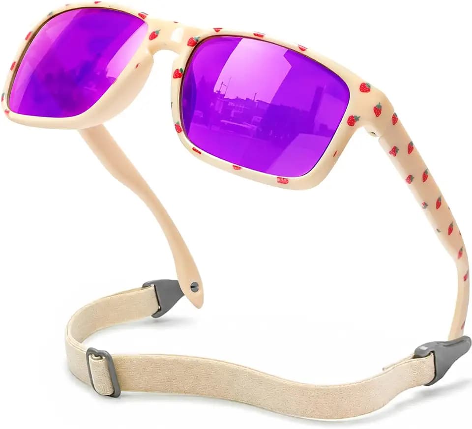 SEKKAF Baby Sunglasses for 0-24 Months,Polarized UV Protection Infant Newborn Sun Glasses for Boys Girls Lightweight Flexible