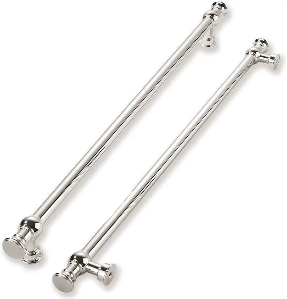 khtumeware 5 Pack 12inch(305mm) Hole Center Polished Nickel Cabinet Pulls Solid Heavy Duty Pull Cabinet Hardware Handle for Kitchens cabinets Dressers Pull for Bathroom
