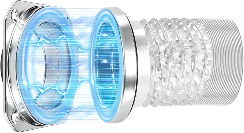 DV180 Magnetic Dryer Vent Connector Kit – 5ft Extra-Long 4" Aluminum Foil Duct, Self-Locking Quick-Connect, Airtight Seal Ring, Adjustable 0-8" Offset, 2 Clamps, Easy Clean