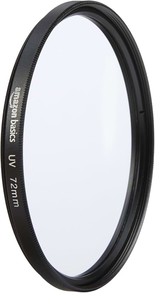 Amazon Basics 72 mm Runder UV-Schutzfilter für klarere Bilder, Schützt vor Staub, Schmutz und Kratzern