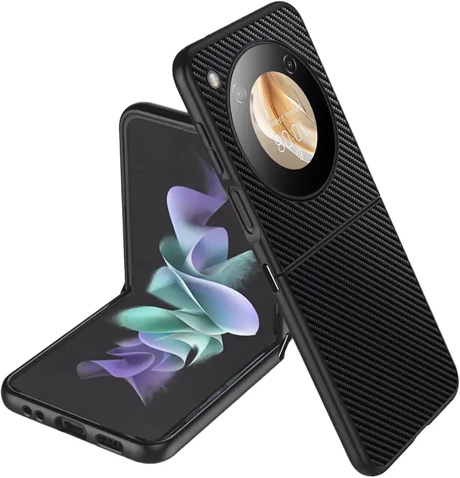 EASSGU Hülle für Nubia Flip 5G (6.9" Inches) Handyhülle im Business Stil mit PU Lederrückseite - Kevlar