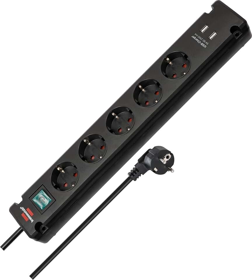 Brennenstuhl Bremounta Steckdosenleiste 5-Fach mit USB-Ladefunktion