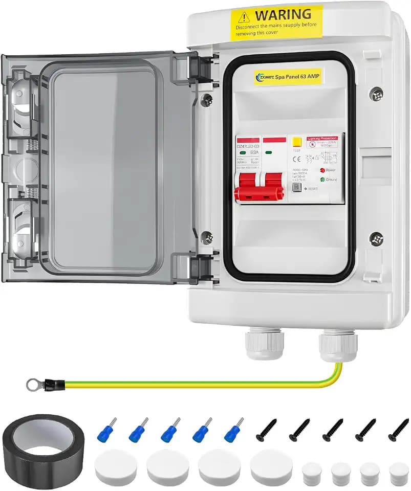 SPA Panel Disconnect GFCI Switch 63A Circuit Breaker Box Surge for Hot Tub