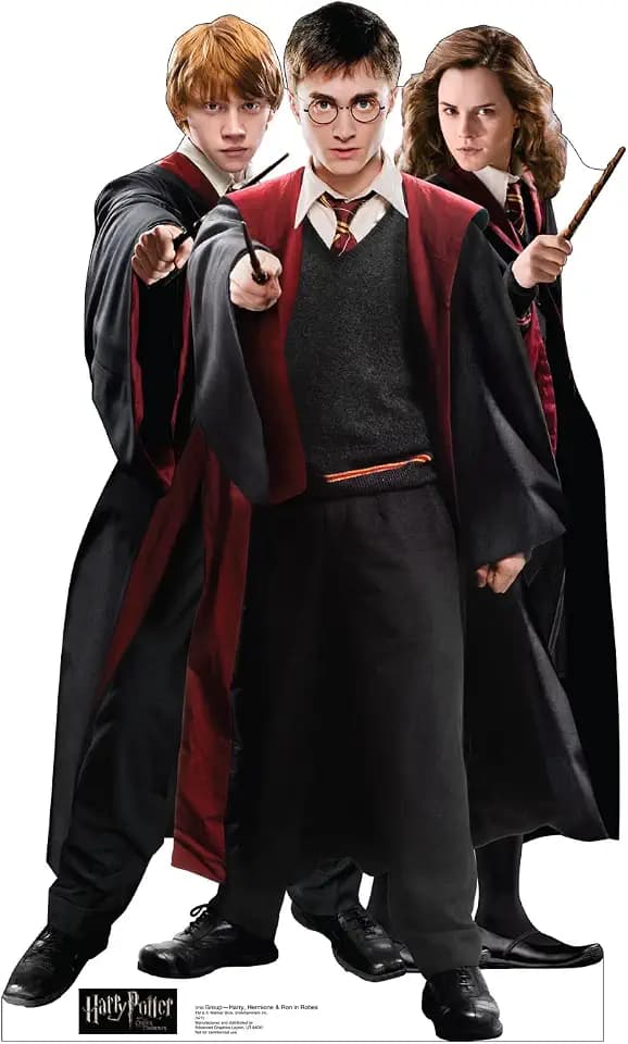 Cardboard People Harry, Hermione & Ron in Robes Cardboard Cutout