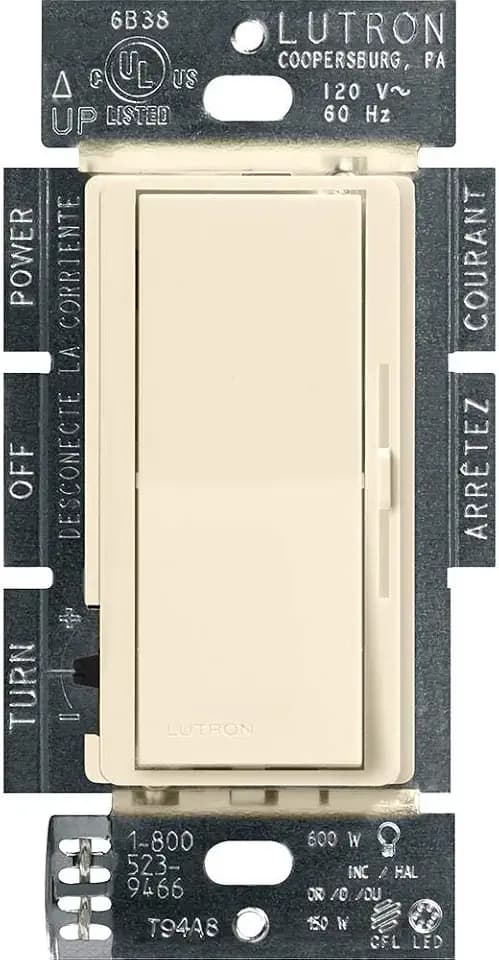 Lutron Diva LED+ Dimmer Switch, Paddle Dimmer, Single Pole/3-way