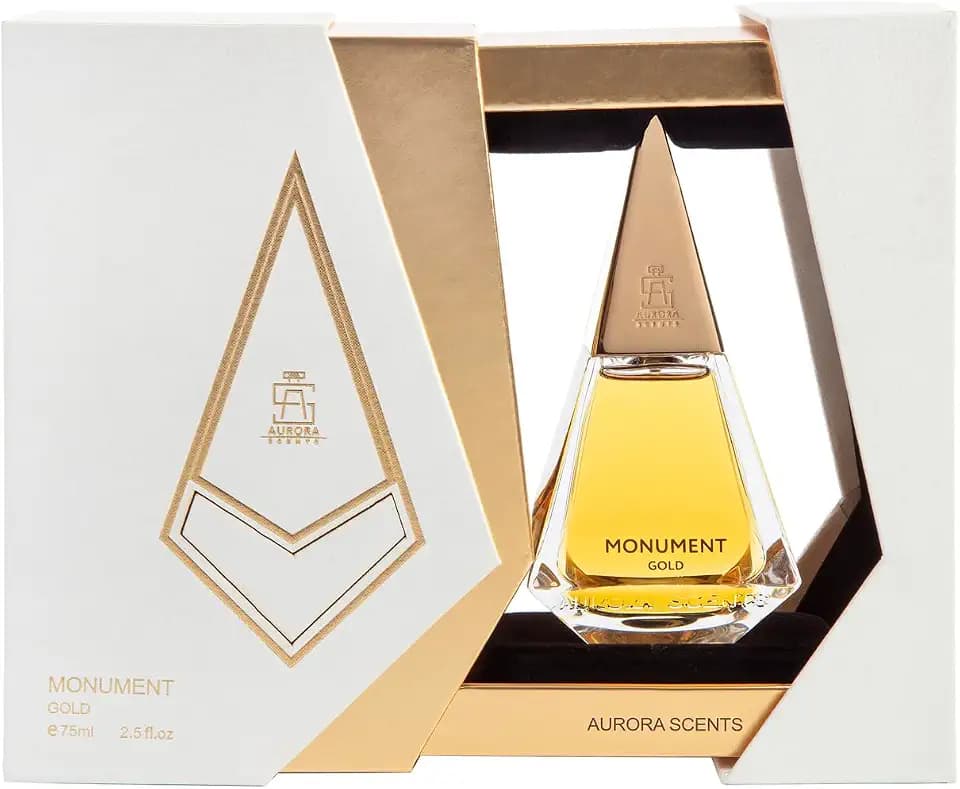 Aurora Scents Gold Eau de Parfum, Monument Collection, Unisex, 2,5 Fl Oz.