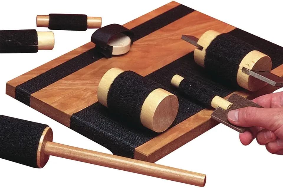 S&S Worldwide Hand Exercise Board with Hook and Loop Fasteners. Large 13" x 9" Solid Wood Base with Wood Tools. Great for Improving Hand and Finger Strength, Therapist Appoved!