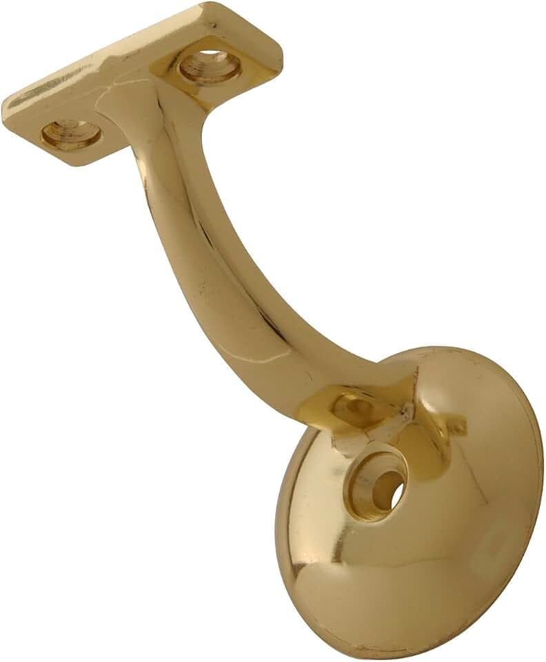 Hardware Essentials 852879 Brass Ornamental Handrail Brackets