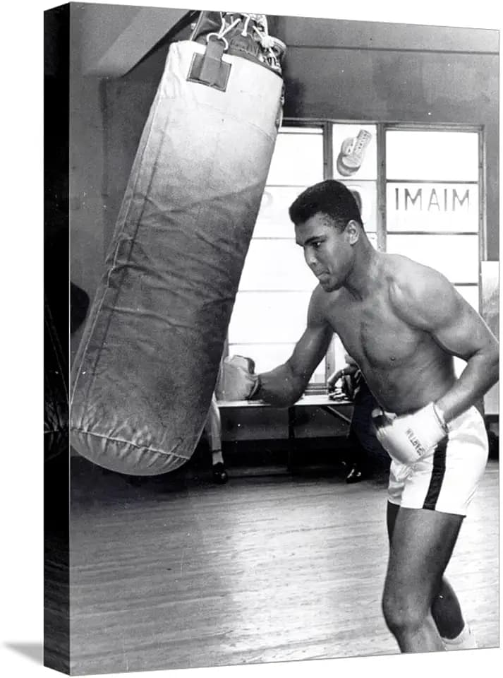 ART.COM Stretched Canvas Print Muhammad Ali Training at the 5th Street Gym, Miami Beach, 27 September 1965, 12" x 16"