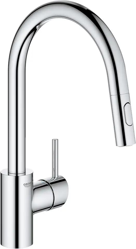 GROHE Concetto Pull Down Kitchen Faucet with Dual Sprayer, Starlight Chrome
