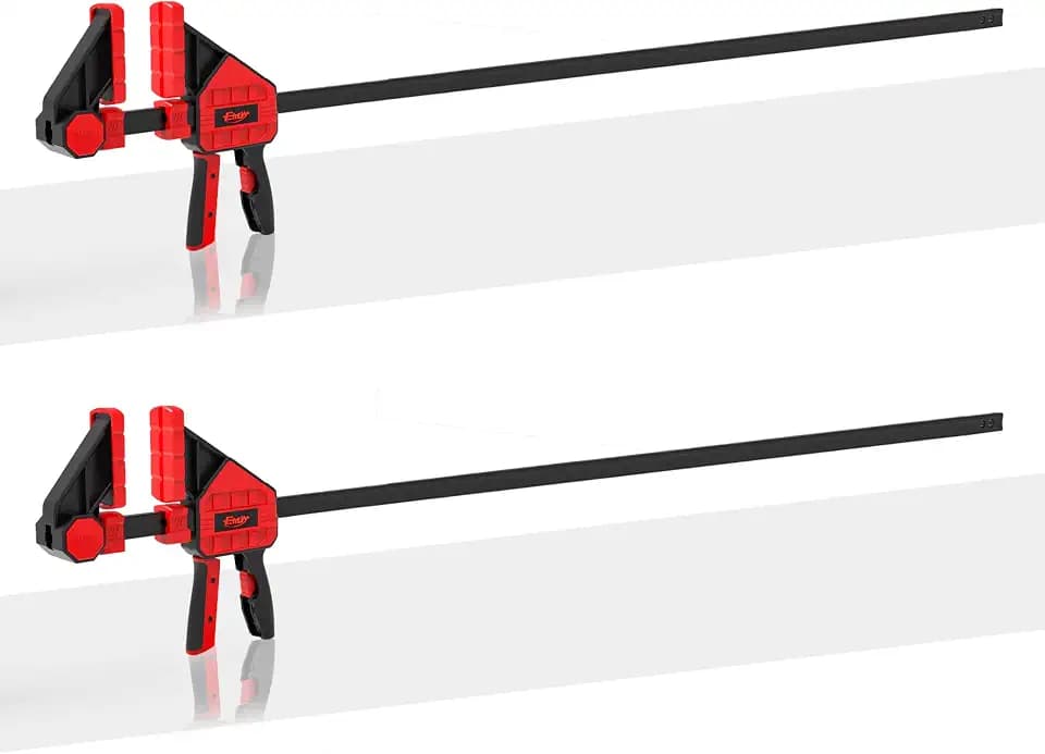 Bar Clamps for Woodworking, 2-Piece 36 Inch Clamps Set with 550 LBS Load Limit, One-Handed Clamp/Spreader, Heavy-Duty Quick-Change F Clamp, Ideal for Woodworking/Carpentry/Home Improvement/DIY