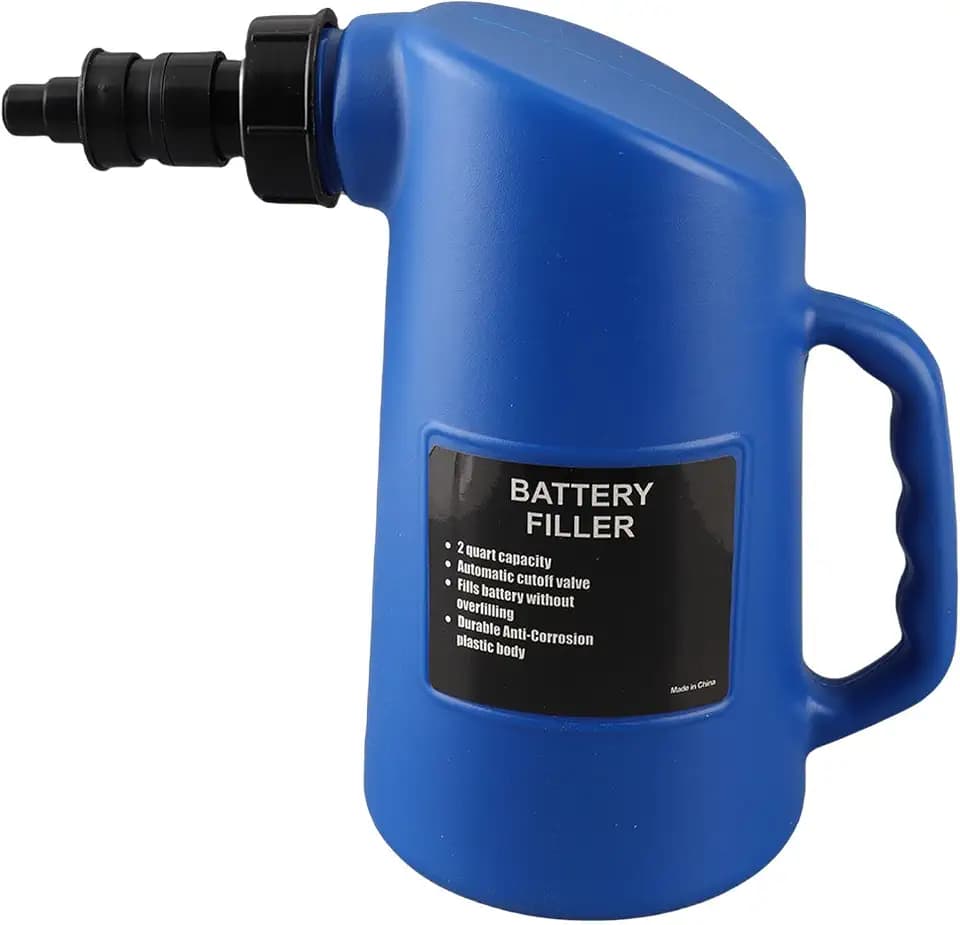 Batterie Füllflasche, 2 Liter Autobatterie Füller Nachfüllflasche Füllstoff Blei-Säure-Flüssigkeits-Füllwerkzeug Auto-Auto-Tiefzykluskrug Autobatterie-Füllstoff