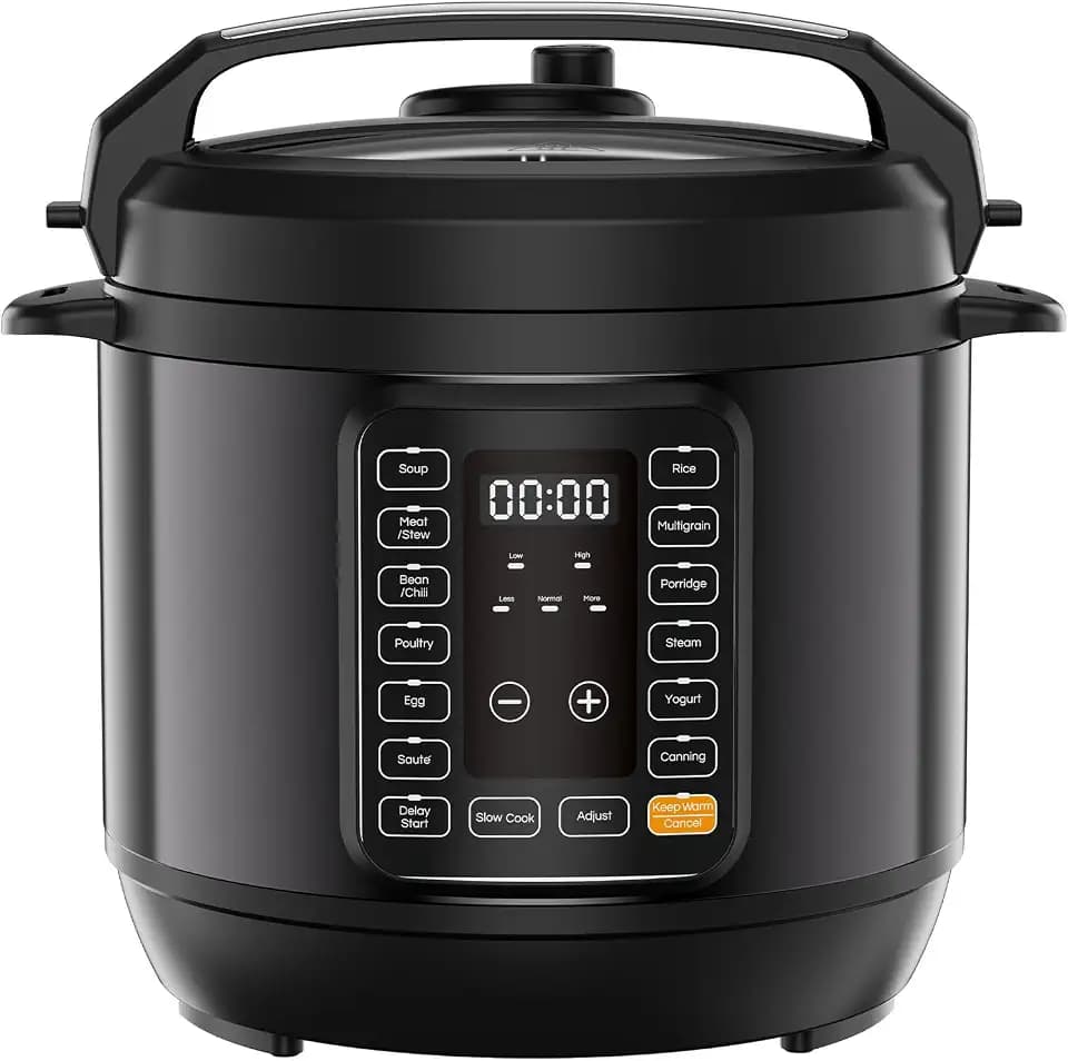NEWBULIG Electric Pressure Cooker 16-in-1, 6QT Multi Cooker with 12 Presets